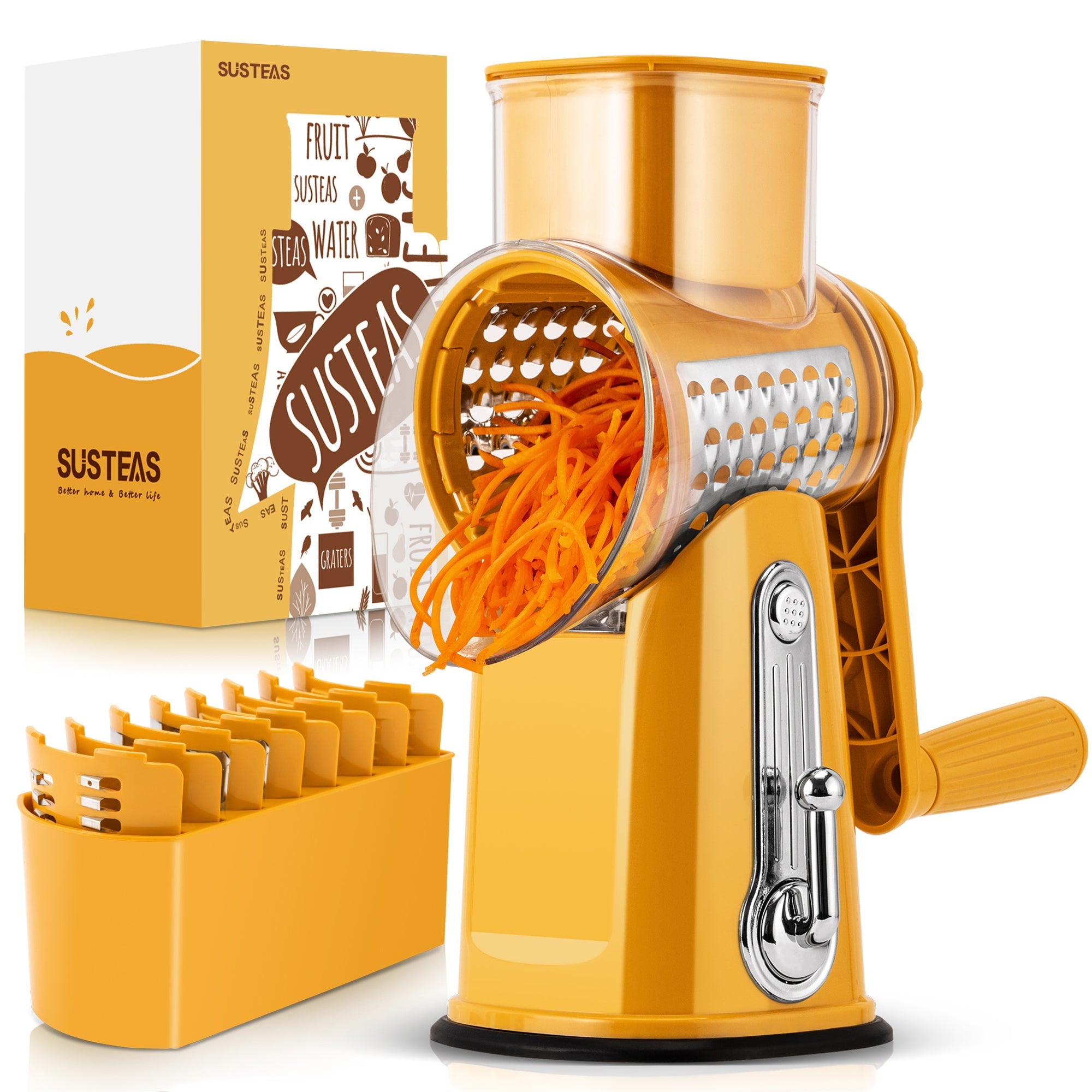 Rotary Cheese Grater & Vegetable Slicer for home use