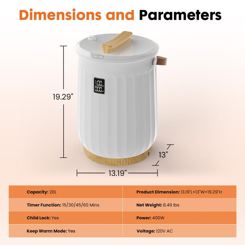 Luxury 20L Bathroom Towel Warmer with Fast Heating & Safety Features