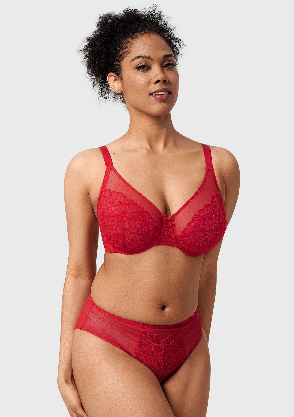 Enchante Unlined Non-padded Lace Underwire Bra