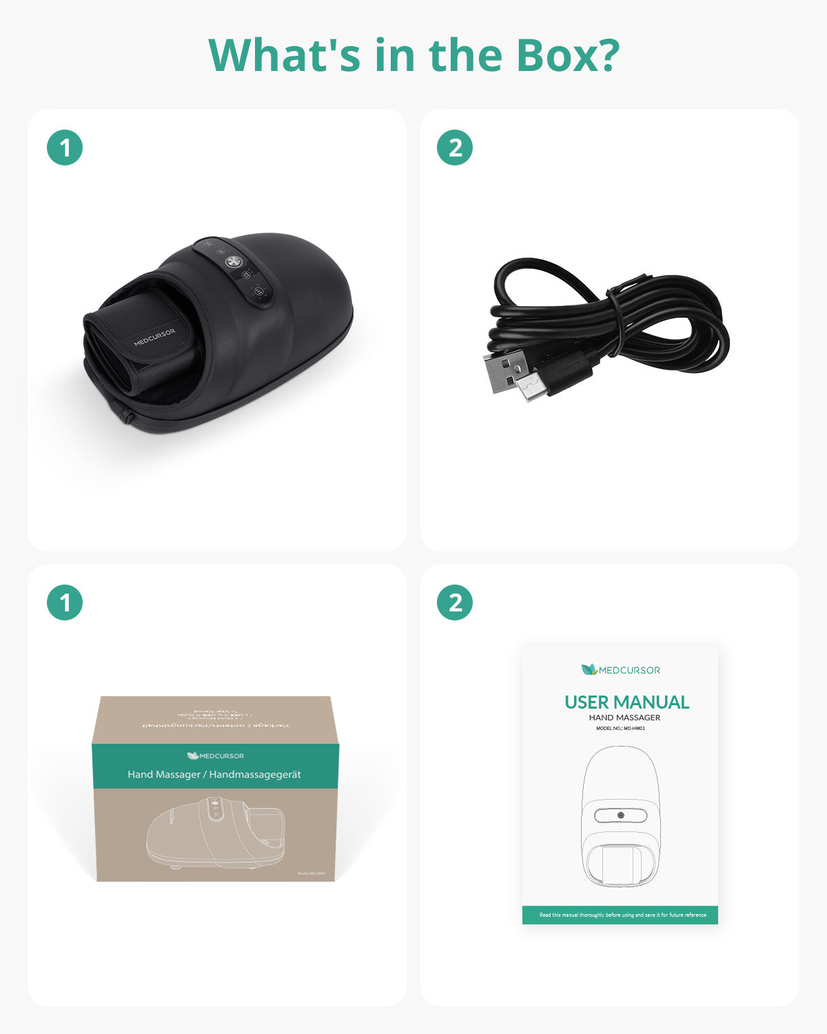 Medcursor Heat & Compression Hand Massager – Deep Relief for Pain, Arthritis & Stiff Joints