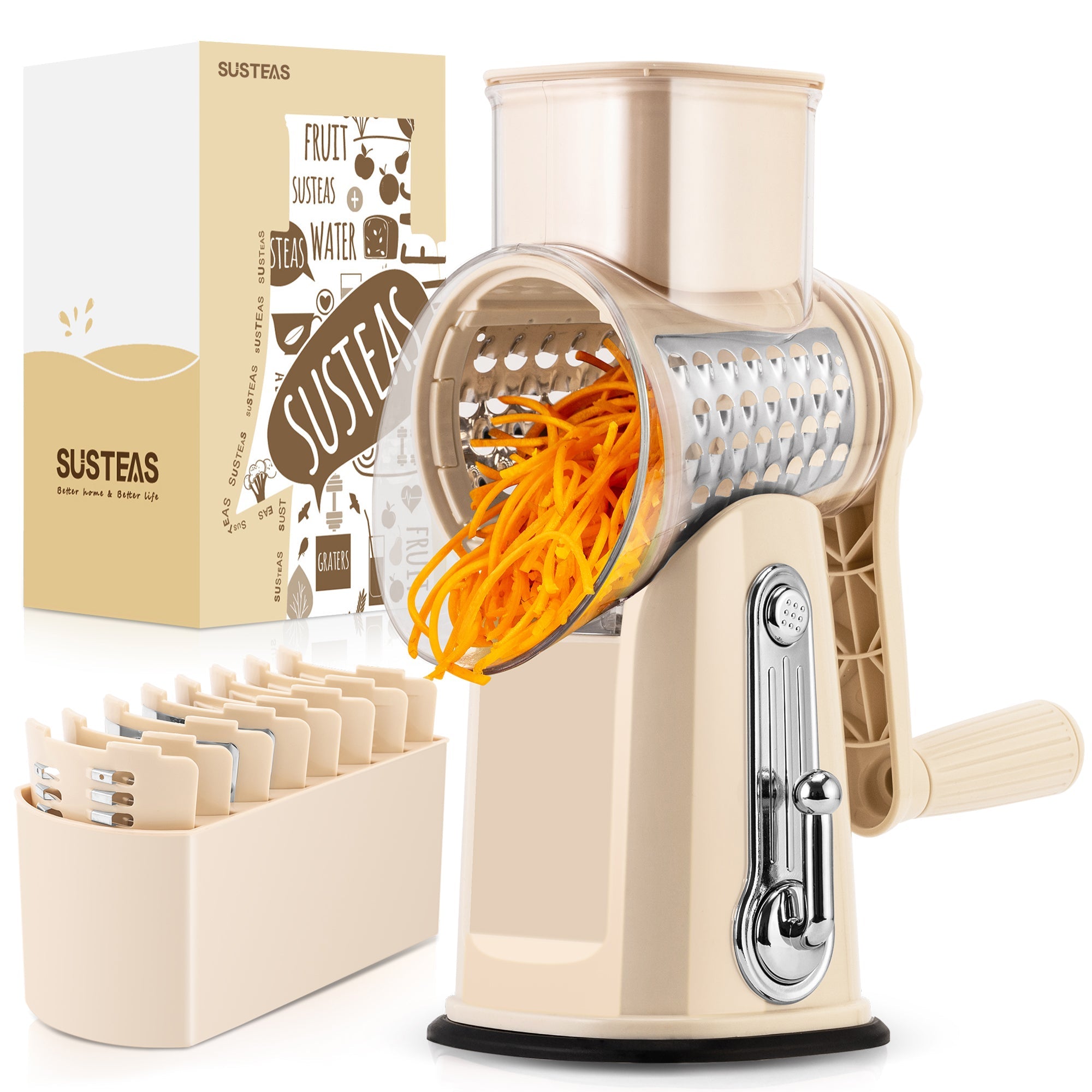 Rotary Cheese Grater & Vegetable Slicer for home use