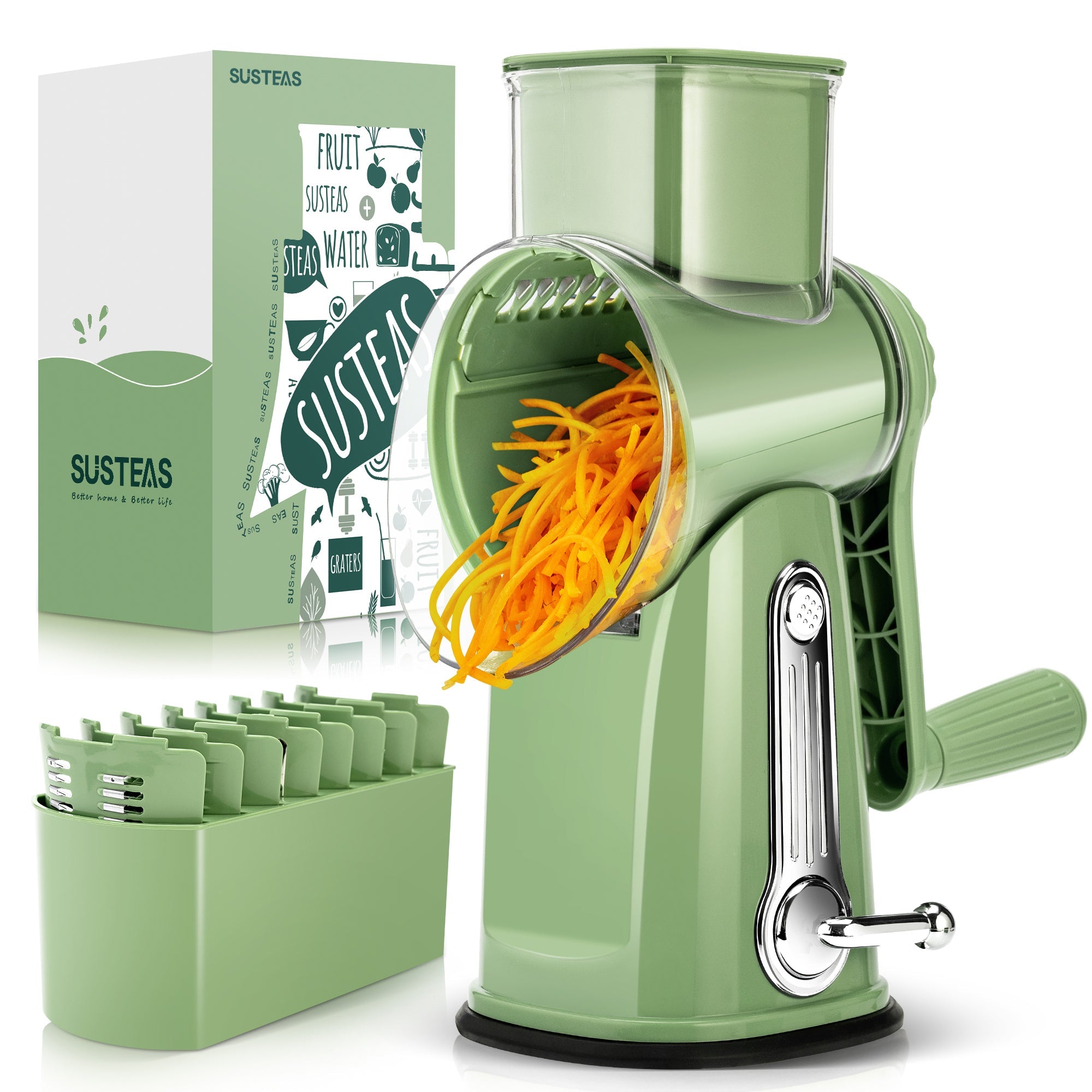 Rotary Cheese Grater & Vegetable Slicer for home use