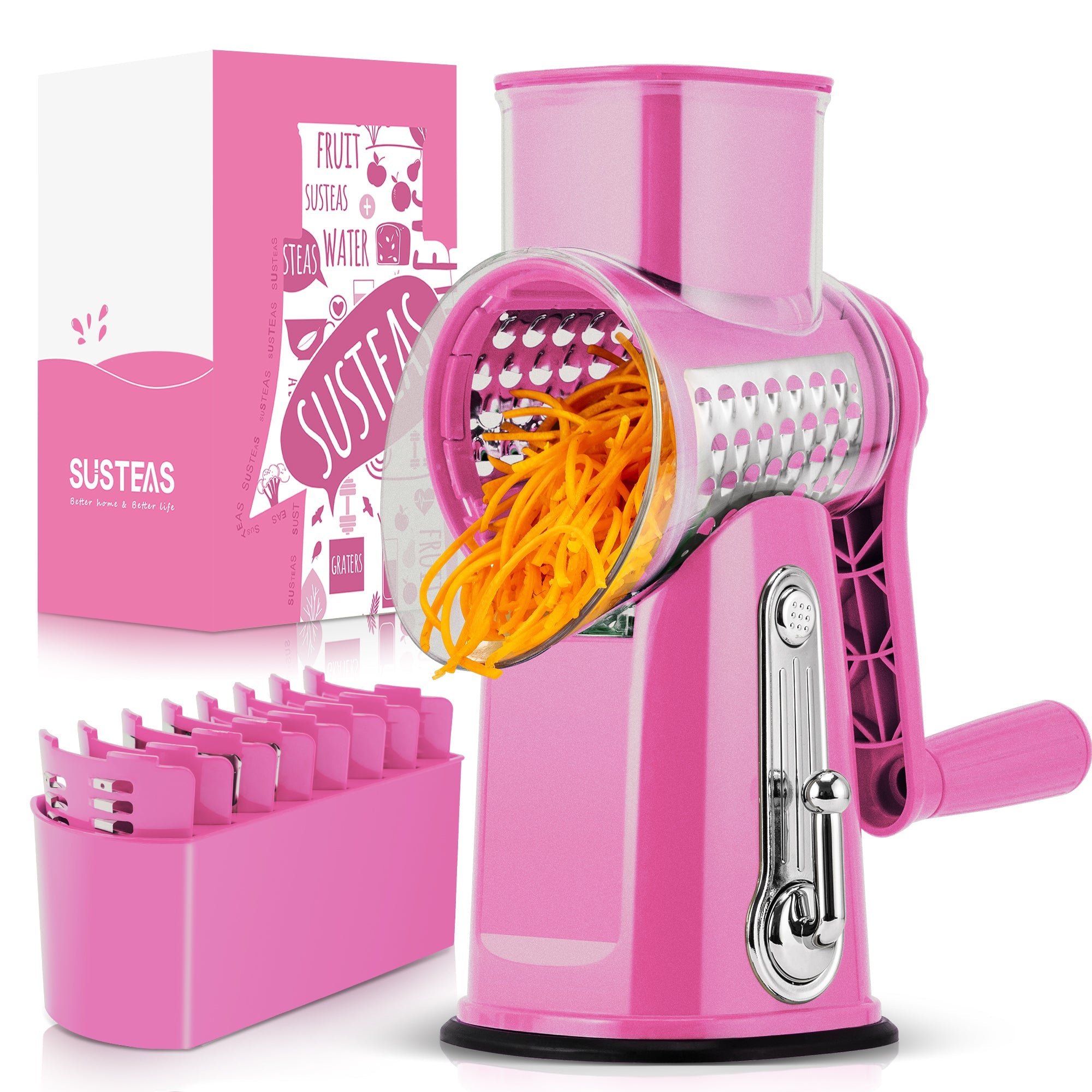 Rotary Cheese Grater & Vegetable Slicer for home use