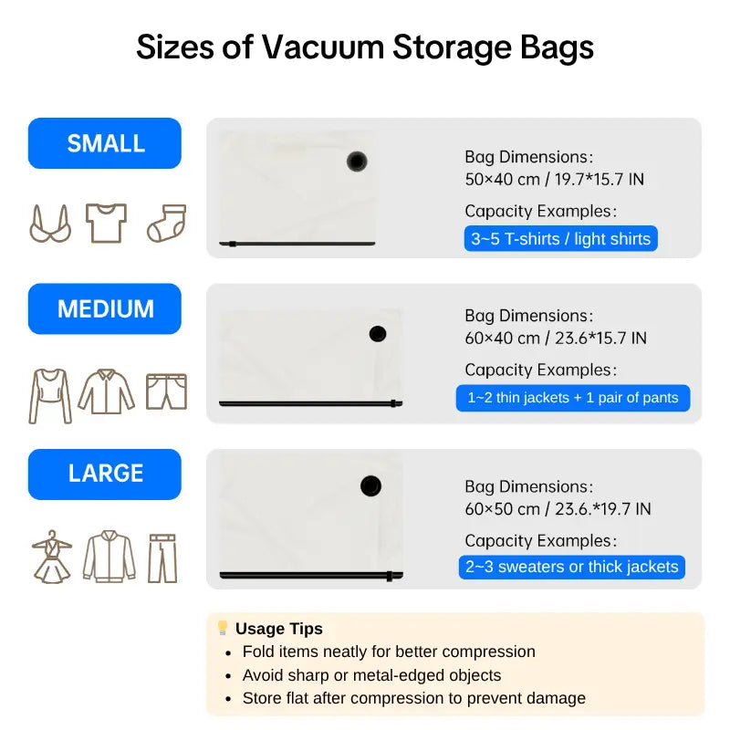 Travel Vacuum Compression Storage Bags with USB Rechargeable Electric Pump – Ultra-Compact Space Saver for Clothing & Essentials
