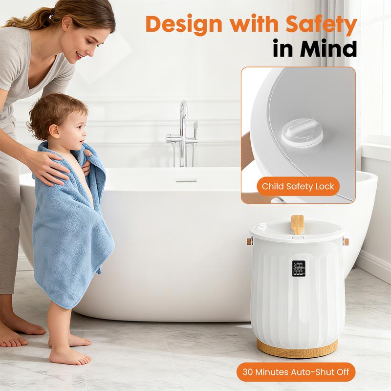 Luxury 20L Bathroom Towel Warmer with Fast Heating & Safety Features