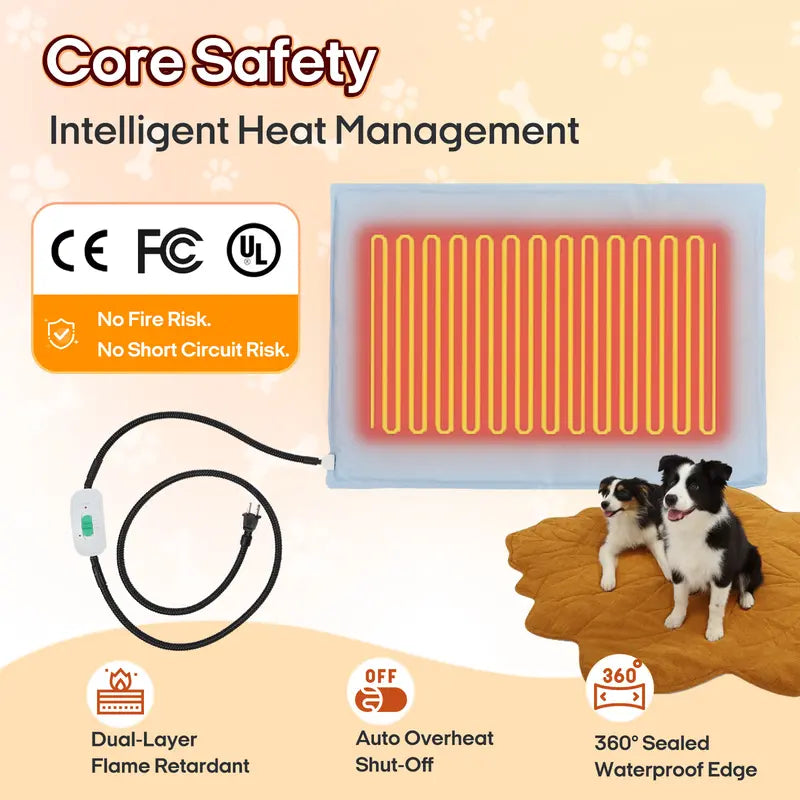 Vagascape Heated Pet Pad – Safe, Waterproof & Smart Temperature Control